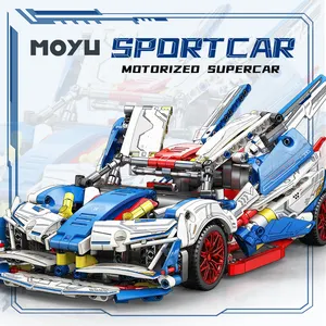 Moyu my88007 evo 1:14 1281 pçs, brinquedo de carro compatível com legoi super esportivo para meninos