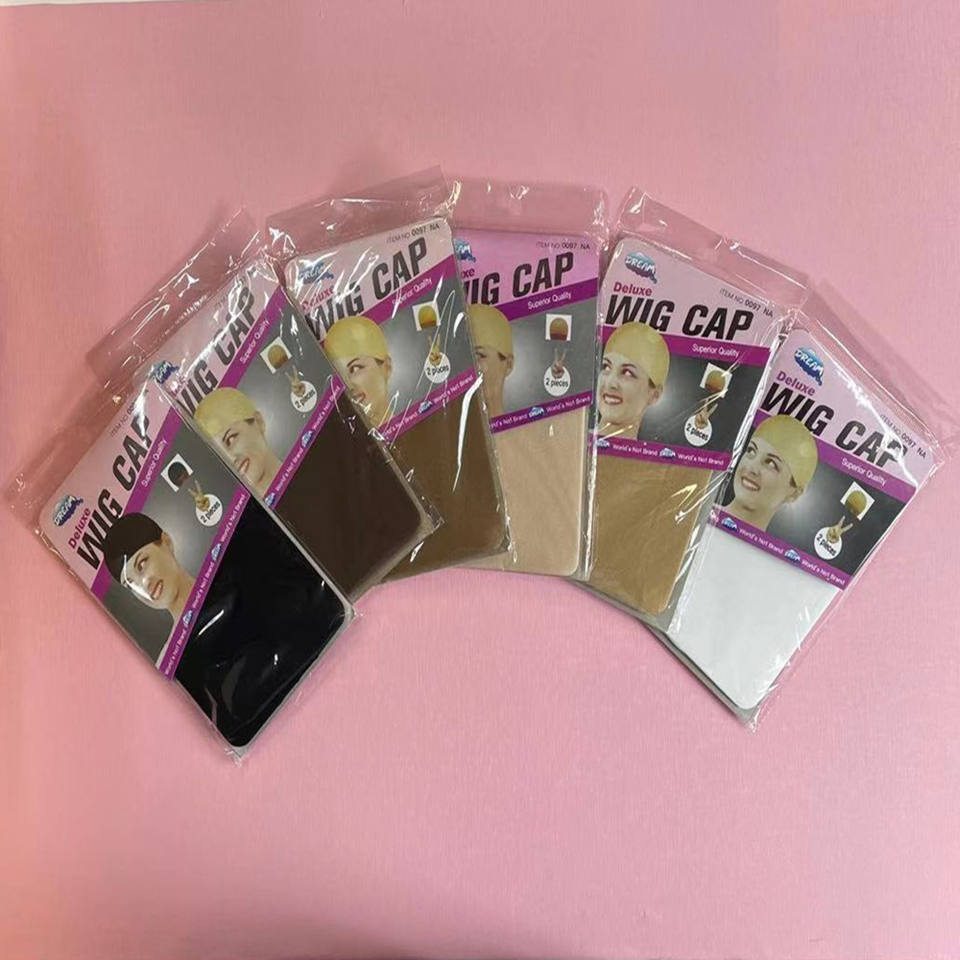 Private Label New Wig Caps Stretchable Hair Net Mesh Deluxe Wig Cap Portable Stretchy Close End Stocking Wig Making Dome Cap