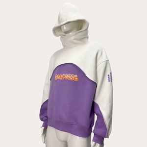 Yingling bouffée impression Double couche à capuche Logo personnalisé poids lourd 500Gsm polaire Streetwear à capuche recadrée à capuche hommes - Product Image 3