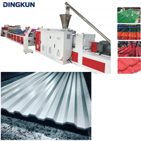Ligne de production de tuiles ondulées en PVC haute résistance pour toitures, avec moteur à double vis et boîte de vitesses, capacité de 3000 kg - Offre Spéciale