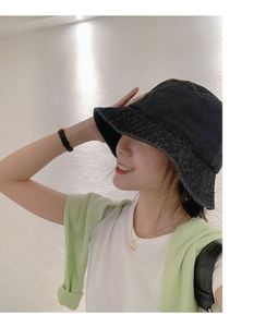 Wholesale <b>Large</b> Eaves Unisex Spring and Summer Thin Face Shade Sunscreen Basin Solid Color Cowboy Fisherman <b>Hat</b> - Product Image 4