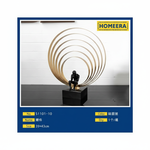 Arte moderna Design scultura decorativa 39x45cm fatto a mano in legno astratto Design per soggiorno e ufficio spazi Desktop - Product Image 1