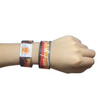Bracelets promotionnels fantaisie personnalisés en polyester extensible imprimé par transfert thermique, imitation tissée antique, fabriqués au Guangdong
