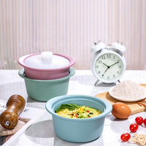 Olla de Silicona para Microondas, Vaporera de Alimentos, Olla para Sopa con Tapa y Asa, Tazón para Cocinar al Vapor en el Microondas - Product Image 1