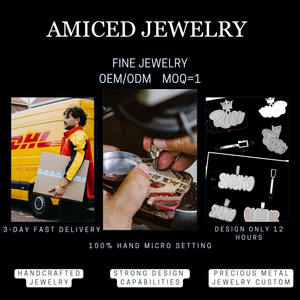 Testeur de diamant personnalisé bijoux de luxe 3D personnalisé argent 925 or blanc glacé VVS Moissanite Jésus pendentif - Product Image 3