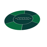 Tapis de table de poker Texas Hold'em personnalisé en gros, carré ou rond, tissu en caoutchouc pour les jeux d'échecs
