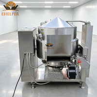 Chaudière industrielle basculante à double enveloppe en acier inoxydable 304, chauffée au gaz, pour la transformation alimentaire (sauces, confitures, pâtes et garnitures alimentaires)