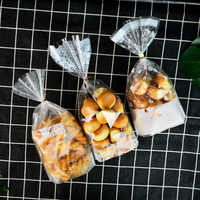Minlee clair Opp Toast sac épaissi Pp fond carré debout cuisson gâteau baguette de pain Doggy sac Ziplock sac