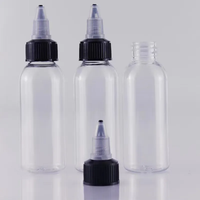 Plastique PET Transparent 50ml 100ml 150ml 200ml 250ml 500ml Bouche Pointue Bec Squeeze Cheveux Bouteille D'huile pour Sérum De Soins De La Peau