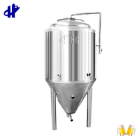 Fermenteur Conique en Acier Inoxydable HG 300 Litres 500 Litres pour Bière Lager Clair et Fermentation de Semences, Réservoirs de Fermentation 220V/380V, Garantie 3 Ans