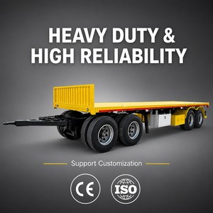 Remorque <span class=keywords><strong>à</strong></span> plateau plat compatible Sinotruk - Remorque <span class=keywords><strong>à</strong></span> châssis renforcé avec certification CE - Product Image 5