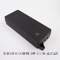 Adaptador de Corriente Activo de 90W y 10 Gigabit, Inyector PoE IEEE802.3af/at/bt RJ45 para Controlador LED, PTZ, Switches