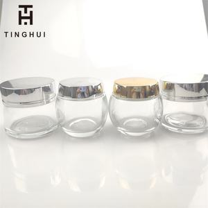 Pot cosmétique vide en verre pour gommage corporel, crème visage, forme boule, avec couvercles ronds, capacités personnalisées 1.7, 2, 4, 5, 8, 11 oz - Product Image 5