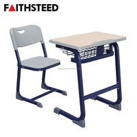 Ensemble table et chaise empilables robustes pour salle de classe, mobilier scolaire durable, bureau d'étude à structure robuste, fournitures éducatives en gros