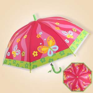 Детский зонт с питанием по Ethernet, автоматический зонтик с принтом животных, Бабочка, Акула, Сова, божья коровка, со свистком для мальчиков и девочек - Product Image 5