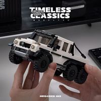 PB PB8811 Coche de Carreras Todoterreno Gris, Modelo de Contenedor, Ladrillos de Construcción Educativos DIY, Material ABS, Escala 1:32, Set de Bloques de Construcción