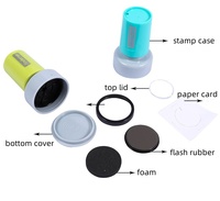 Prêt à expédier boîtier de timbre Flash coloré 25mm rond petit tampon Flash