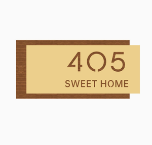 Support de plaque signalétique en aluminium gravé au design moderne pour mur et <span class=keywords><strong>porte</strong></span>, y compris plaque de numéro de maison - Product Image 4