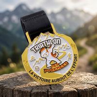 Médailles personnalisées avec logo en émail 3D, triathlon, natation, vélo, course à pied, marathon, pour souvenirs de course