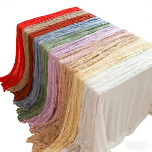 Cross-border Bali tulle pleated table runner, French seersucker cable knit tablecloth, wedding birthday party decorations - Product Image 5