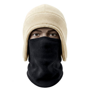 Gorro de Forro Polar Cálido con Orejeras y Cubierta Facial Extendida, Gorro de Invierno para Exteriores, Suave y Cómodo para Clima Frío - Product Image 1
