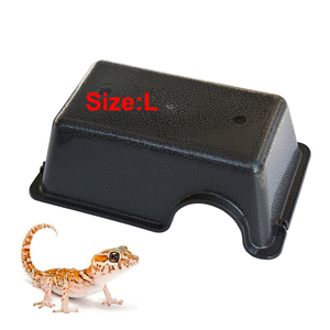 17.5*12.2*6.5cm L Taille Reptile Hide Box Petit Animal Hideaway Cache avec Texture Aide Peeling pour Serpents Lézards <span class=keywords><strong>Léopard</strong></span> <span class=keywords><strong>Gecko</strong></span> - Product Image 1