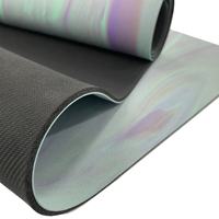 Tapis de yoga écologique imperméable antidérapant 5 mm imprimé sur mesure en PU caoutchouc naturel durable utilisation universelle