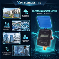 Compteur d'eau ultrasonique à filetage DN20 DN40 homologué MID, alimenté par batterie, LoRaWAN, vente en gros