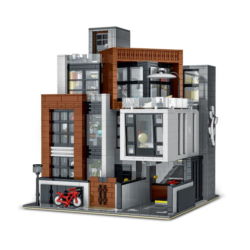 MORK 10204 building blocks City Street Series Model Building Toys Modern Villas