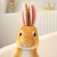 Peluche de lapin réaliste personnalisée, jouet animal en peluche, simulation 3D