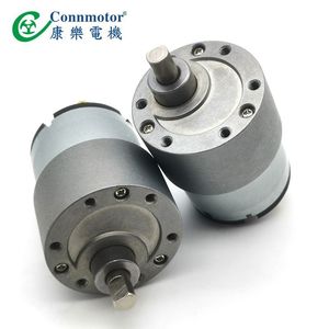 Motor CC mini de 37 mm Connmotor con montaje de brida, imán permanente, con escobillas, 300 RPM para máquina expendedora automática - Product Image 1