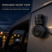 Caméra de recul universelle pour voiture 12V IP68 étanche 1080P avec écran partagé, vision nocturne, pour camion, bus, fourgonnette, grand angle