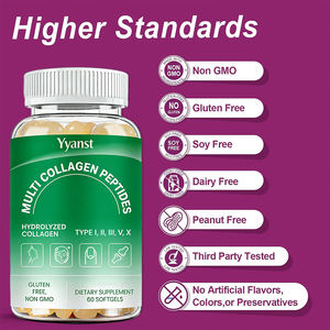 Collagène Peptide en Gélules Molles OEM/ODM avec Biotine pour Réduire les Rides et Ridules, Soutien à la Santé des Cheveux et des Ongles, Faible Teneur en Sucre et en Glucides, Soutien Immunitaire - Product Image 2