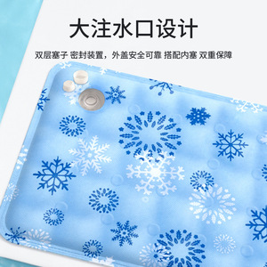 Coussin de refroidissement d'été pour animaux de compagnie Cross-Border Dry Ice Crystal Powder Water Injection Dog and Cat Ice Pad Fabriqué en soie et PVC - Product Image 5