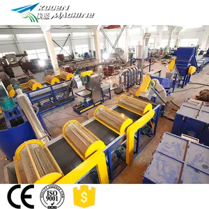 space saving PET recycle bottle strong power automatic washing production line cover label separator