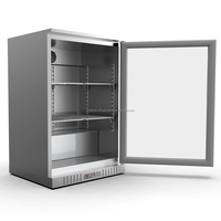 Vente en gros d'usine Mini réfrigérateur 145L avec porte en verre simple comptoir bière jus boisson froide présentoir pour boissons