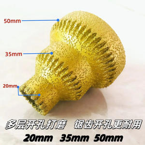 ดอกสว่านเจาะกระเบื้องแบบฟันเลื่อยปลายเพชร ขนาด 20-35-50 มม. แบบแห้ง สำหรับเจาะกระเบื้อง หิน ขัด และขยายรู - Product Image 2