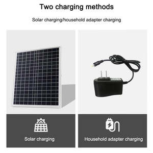 Solar Fan 16-Inch Rechargeable <b>Stand</b> Fan With Remote <b>Control</b> High Wind Speed Outdoor Use - Product Image 3