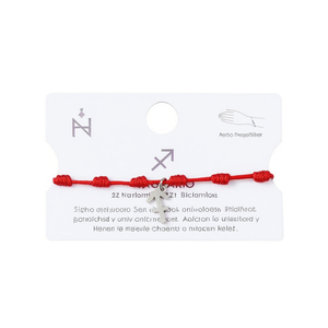 Braccialetto Festival dei Sette Stelle di Sagittario, Cordoncino Rosso in Acciaio Inossidabile, Bracciale Zodiacale Fatto a Mano - Product Image 3