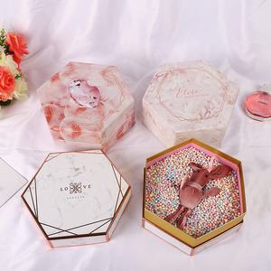 Elegante Scatola Esagonale per Bomboniere, Confezione <span class=keywords><strong>Regalo</strong></span> per Gioielli con Stampa 'Sweet Witness', Scatola in Cartone per Amanti - Product Image 6
