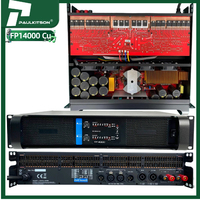 Amplificateur de puissance professionnel Paulkitson FP14000 en cuivre pur 2x2350W, haut-parleurs métalliques 4 ohms, équipement audio de haute qualité
