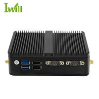 Petit ordinateur Ubuntu Linux N100 Mini PC industriel sans ventilateur à 4 cœurs Industrie 2HD DP Mini Lan Dual Pc