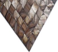 Carrelage moulure de perle marron de noix de coco, mosaïque à coquillage, jet d'eau