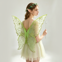 Ensemble d'accessoires de cosplay pour adultes : ailes de papillon pliables, oreilles d'elfe, baguette magique, serre-tête