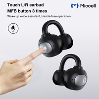 Miccell Original étanche Sport écouteurs faible latence Fitness boucle d'oreille TWS casque Clip-on sans fil jeu véritable affichage numérique
