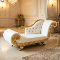 Canapé de réception blanc de luxe moderne, pour salon de beauté, 1 pièce