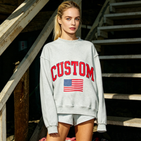 Nouvelle Tendance 2026 : Sweat-shirt Col Montant Oversize Court à Manches Longues pour Femmes et Adolescentes – Pull Ample d'Hiver