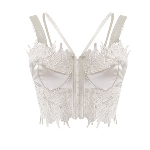 Glory Beauty of the West : Camisole sexy et tendance pour <span class=keywords><strong>femme</strong></span>, en dentelle et résille transparente, à double bretelles, style débardeur - Product Image 6