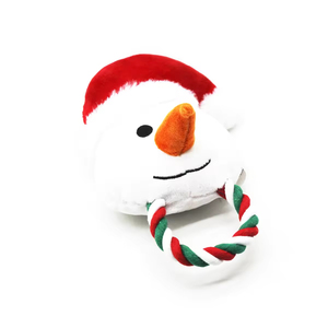 Nouveau design en promotion : Jouet pour chien en peluche de Noël mignon, jouet à mâcher en corde de coton doux et couineur pour l'entraînement des animaux de compagnie - Product Image 2