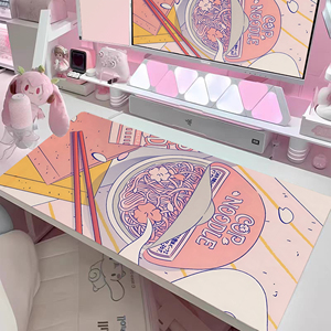 แผ่นรองเมาส์เกมมิ่ง XXL สีชมพูน่ารัก ดีไซน์สวยงาม สำหรับการสั่งซื้อจำนวนมาก ป้องกันการเลื่อนหลุด เหมาะสำหรับประเทศเนเธอร์แลนด์ - Product Image 3
